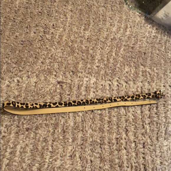 Leopard Print Skinny Belt - Picture 2 of 2